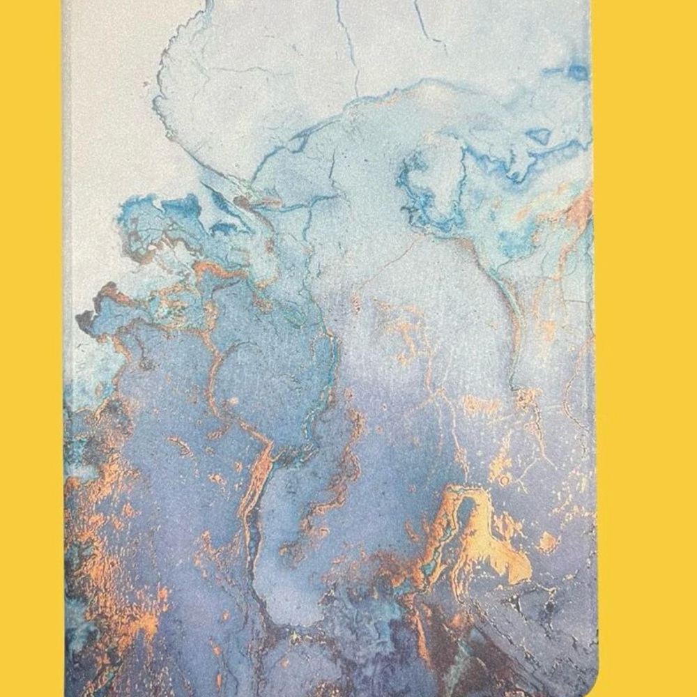 Abstract Blue and Gold Notebook